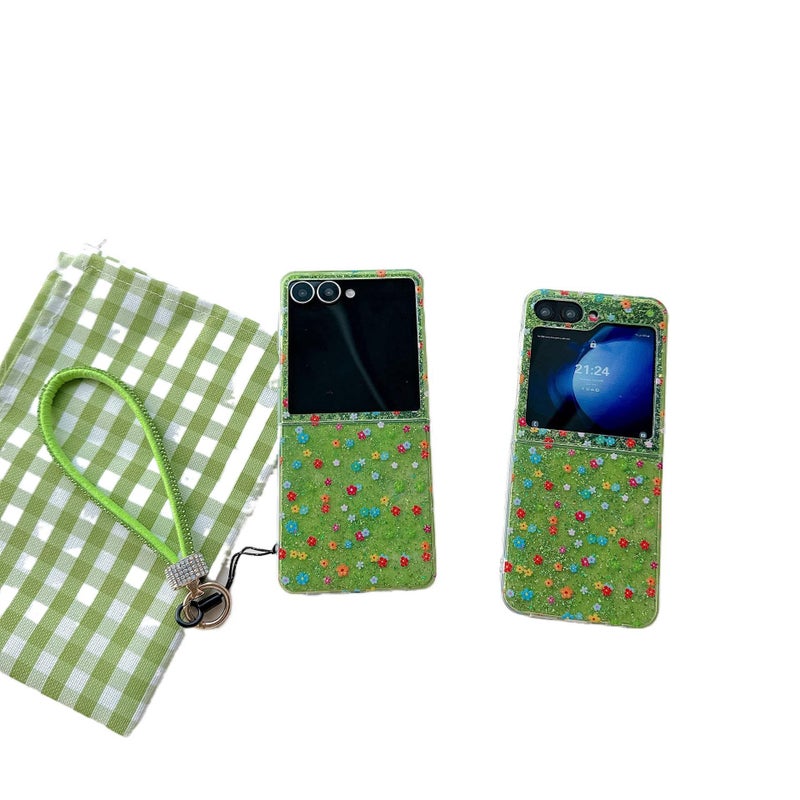 Drop Protection , Floral Print PC , Floral Pattern , , Cover for Samsung Galaxy Z Flip 5 for Daily Use - Image 5