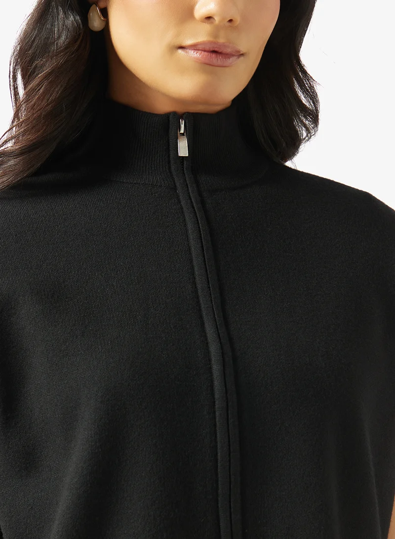 Vero Moda  Sleeveless High Neck Zipper Vest for Women | Best Price UAE