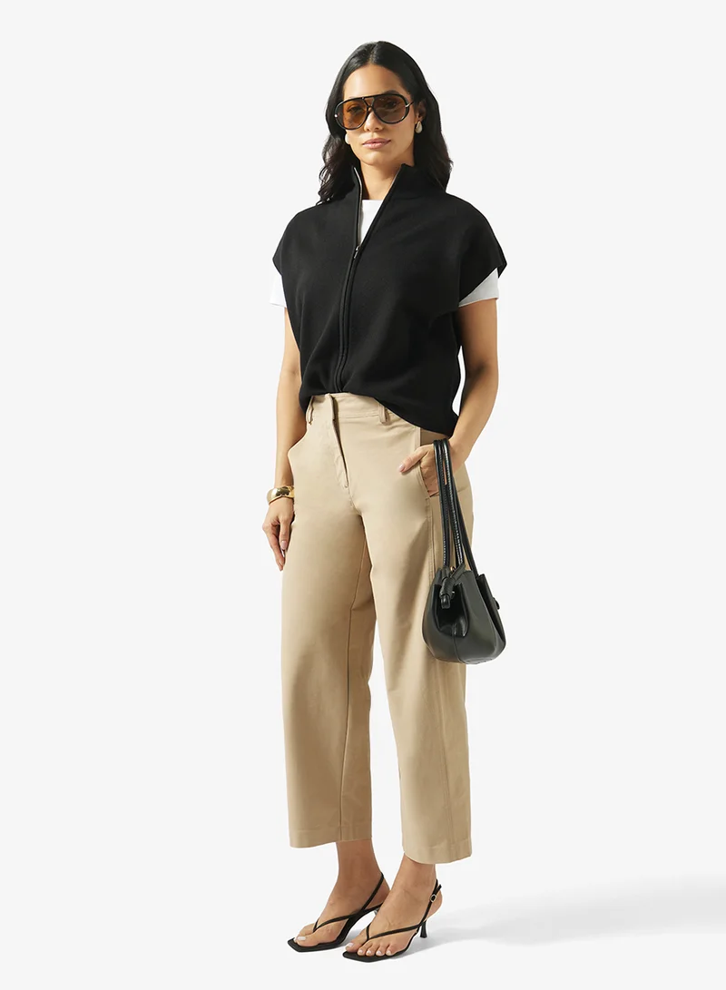 Vero Moda  Sleeveless High Neck Zipper Vest for Women | Best Price UAE