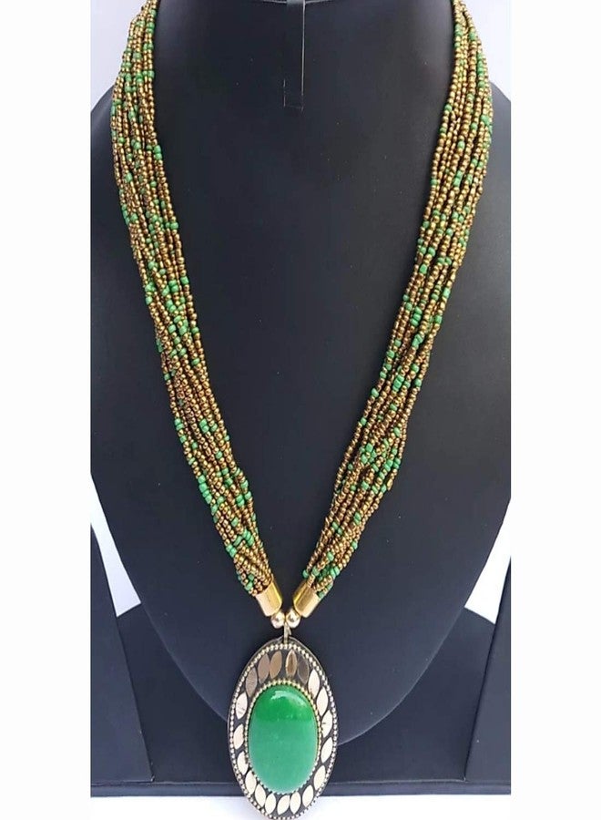 Creative Group Fashion Jewellery of Necklace Pendant for Women & Girls(green) OVAL - Image 3