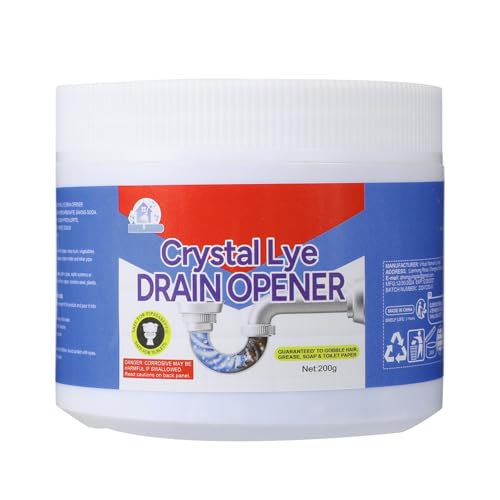 taakcc BELL BIRDCrystal Lye Drain Opener,Crystal Lye Drain Cleaner,Pipeline Dredging Agent,Drains Clog Remover Agent,Unclogs Bathroom and Kitchen Sinks,Shower Pipes (200g/7.05oz) - Image 1