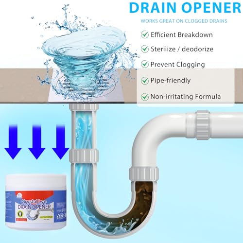 taakcc BELL BIRDCrystal Lye Drain Opener,Crystal Lye Drain Cleaner,Pipeline Dredging Agent,Drains Clog Remover Agent,Unclogs Bathroom and Kitchen Sinks,Shower Pipes (200g/7.05oz) - Image 2