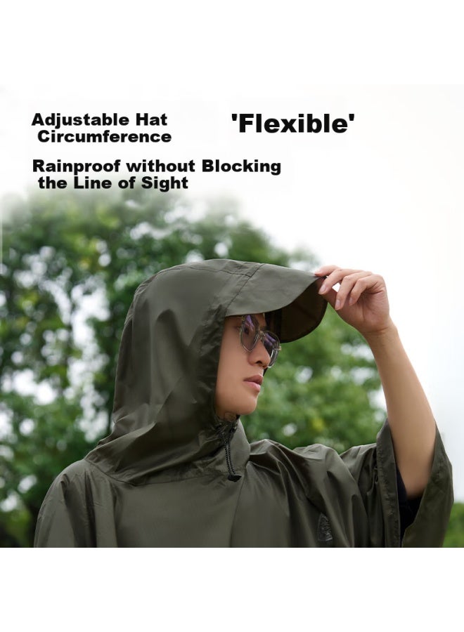 Mobigarden Outdoor Camping Hiking Ultra-light Multifunctional Rain Poncho, Raincoat, And Sunshade Three-in Nx23667004 Lemon Gree - Image 2