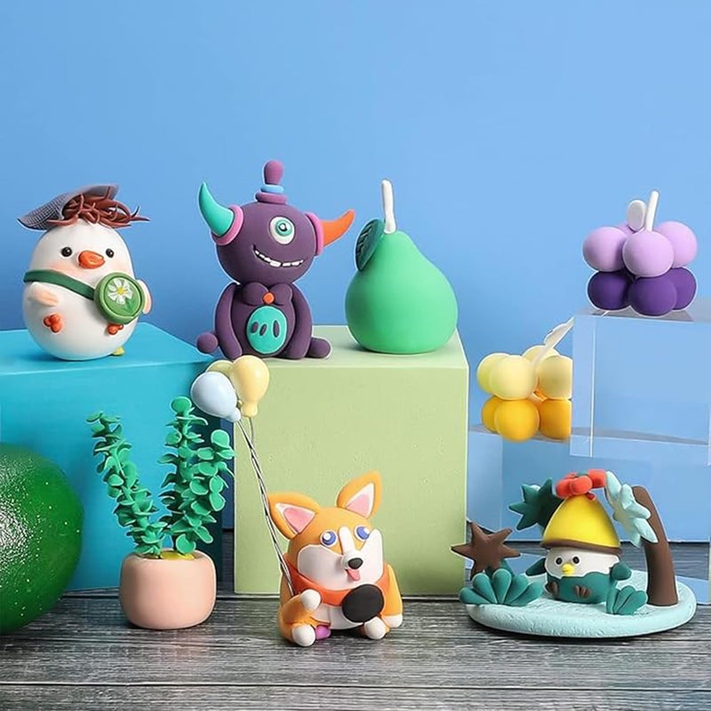 Foloose Air Dry Clay 24 Colors Air Dry Clay Kit –Safe, Non-Toxic, Ultra-Light, and Easy to Shape for Creative DIY Crafts and Modeling Fun - Image 5