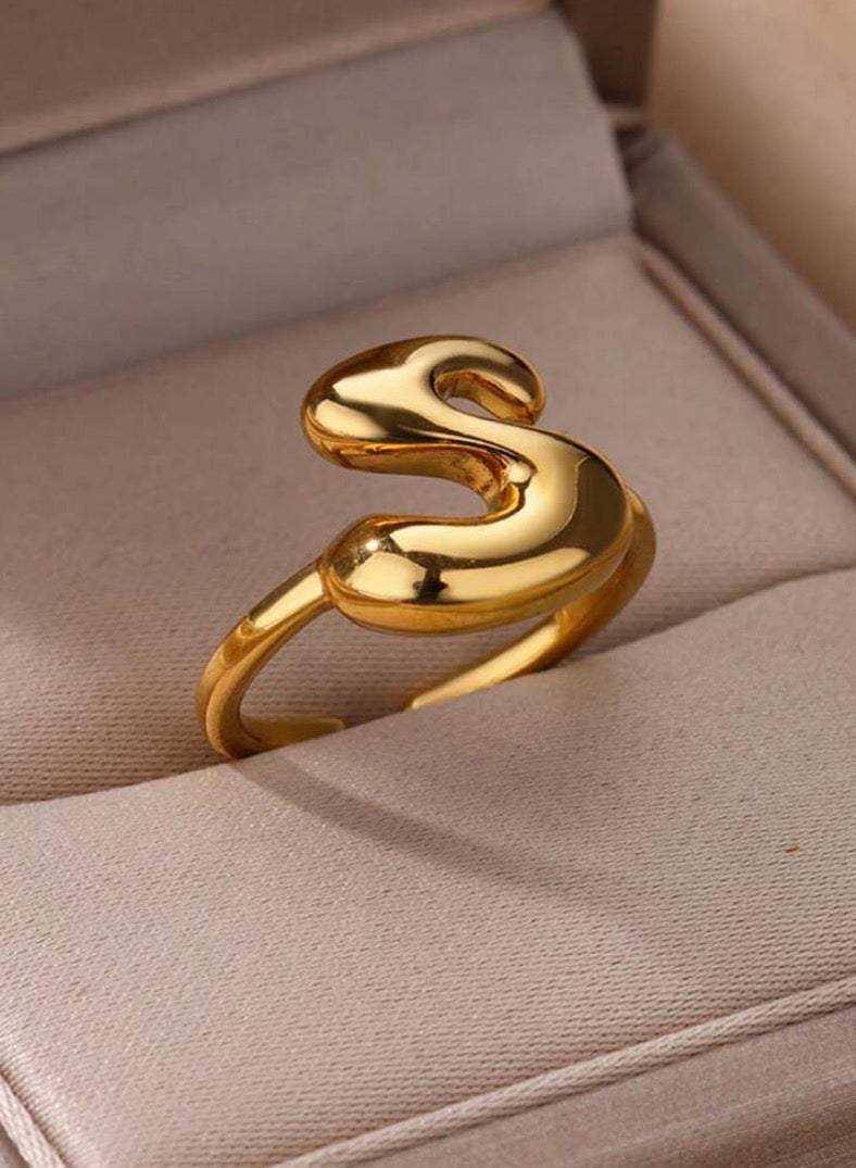 Equal Stainless Steel Gold Plated Ring For Women One Size - Image 1