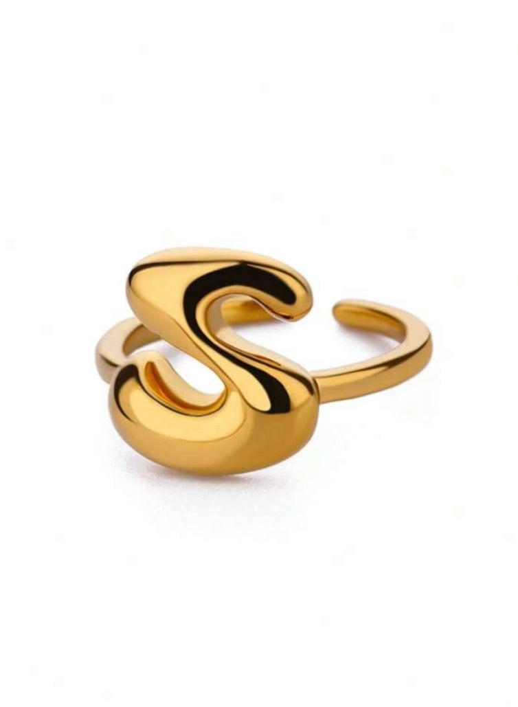 Equal Stainless Steel Gold Plated Ring For Women One Size - Image 2