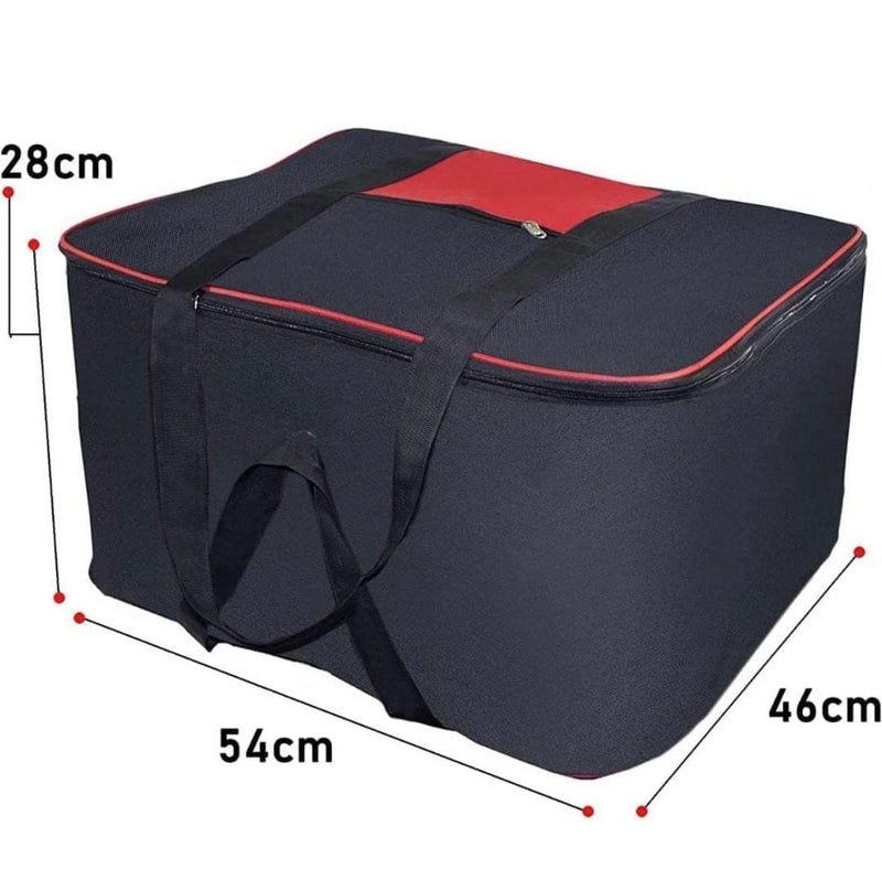 AT Ankit Traders Ankit Traders Non Woven Underbed Storage Bag Ideal for Comforters Blankets Closet Storage Organisation Pack of 1 Dark Blue - Image 5