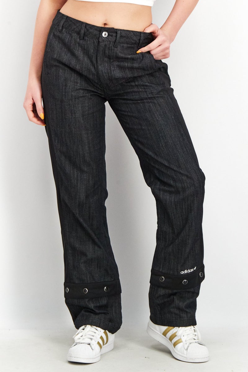 ADDO Women Loose Fit Wide Leg Outdoor Track Pant, Black - Image 1