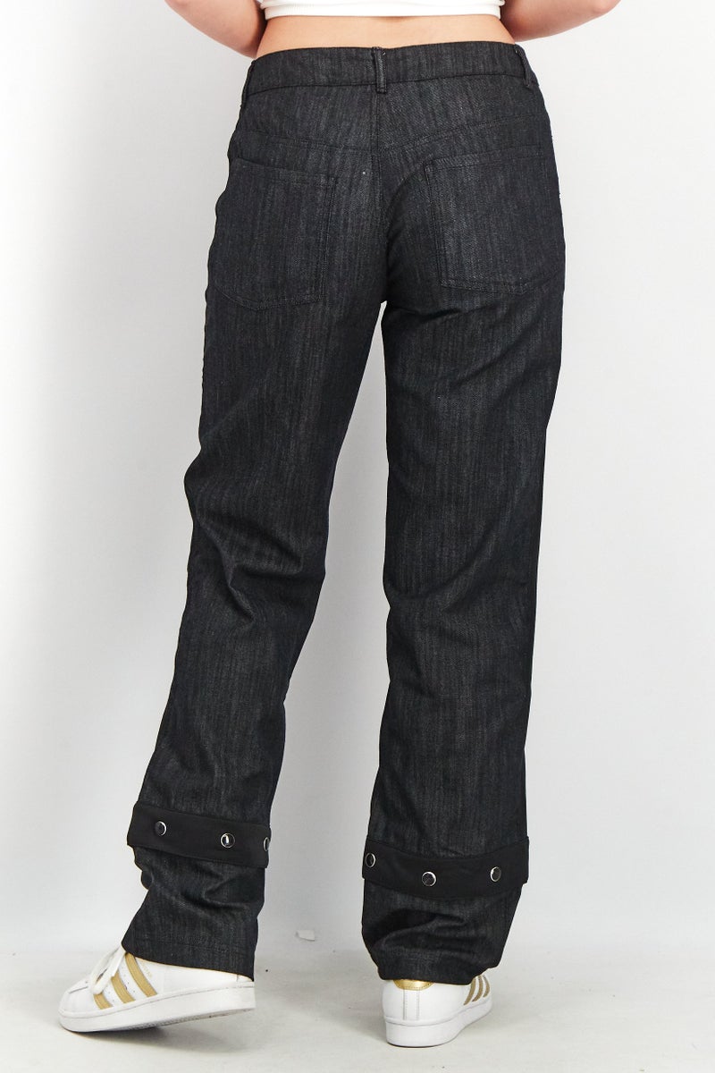 ADDO Women Loose Fit Wide Leg Outdoor Track Pant, Black - Image 3