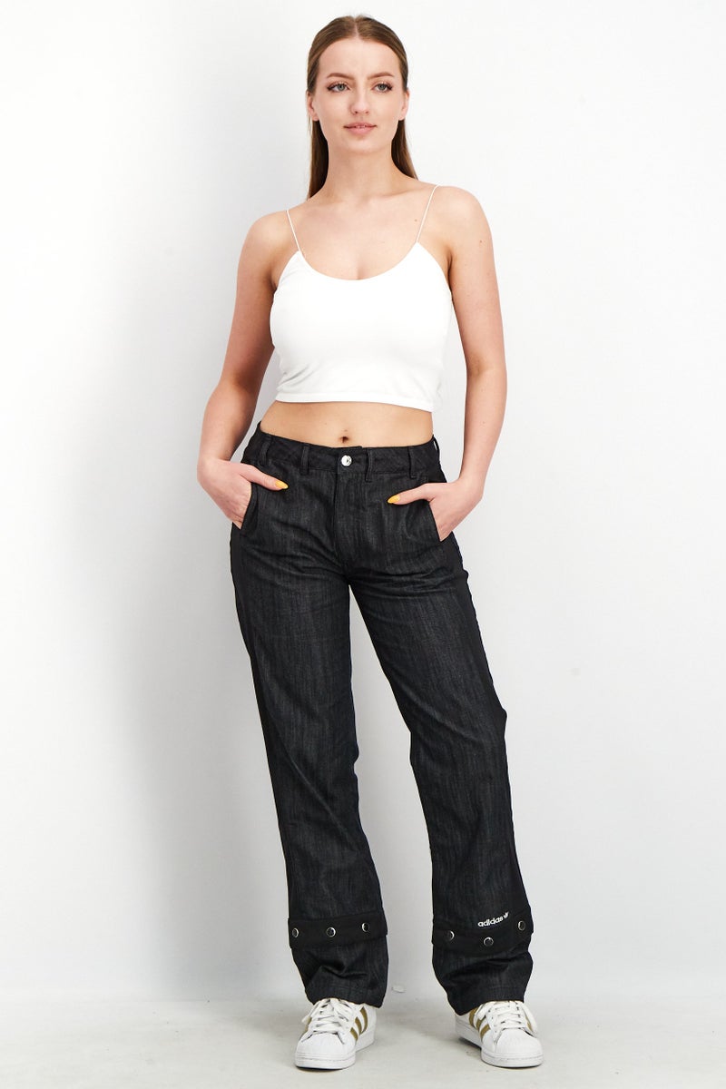 ADDO Women Loose Fit Wide Leg Outdoor Track Pant, Black - Image 2