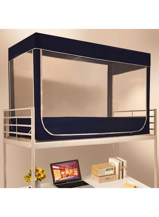 Bluejw Strong Shading College Students' Dormitory Upper And Lower Bed Curtain Integrated Fully Closed Mosquito Net Zippered Bed Curtain - Image 1