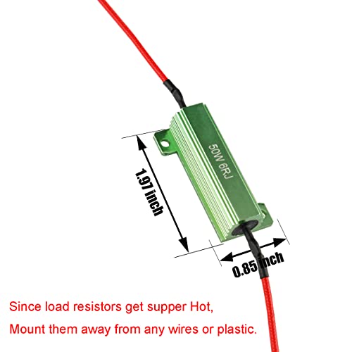 iBrightstar مقاومات تحميل iBrightstar 50W 6ohm لإصلاح لمبة LED، إشارة انعطاف سريعة، خطأ في الوميض - Image 2