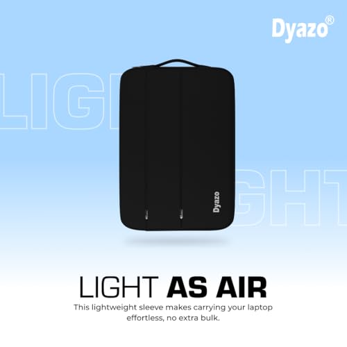 Dyazo 13/13.3 Inch Laptop Sleeve/Case Cover Compatible With All Notebook And Laptops With Handle & 2 Accessory Pockets (Black) - Image 4