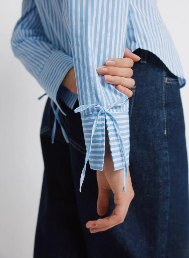 Springfield  Fitted cotton shirt, with a shirt collar, with buttons on the front and cuffs. for Women | Best Price UAE