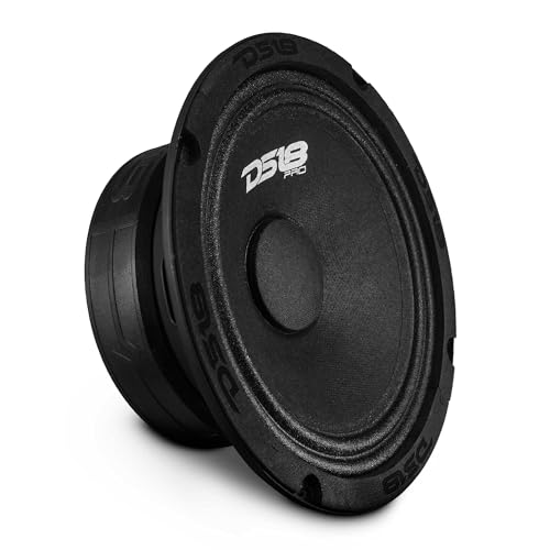 DS18 PRO-GM6.4 Loudspeaker - 6.5", Midrange, Black Steel Basket, 480W Max, 140W RMS, 4 Ohms - Premium Quality Audio Door Speakers for Car or Truck Stereo Sound System (1 Speaker) - Image 1