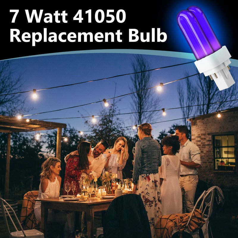Kittmip 2 Pack Bug Zapper Replacement Fluorescent Bulbs, 41050 Bulbs Compatible with DynaTrap DT1050 DT1100 DT1250, 7W UV Light Ultraviolet Mosquito Killer Lamp, 1/2 Acre Trap Replacement Bulb - Image 4