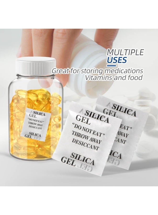 RATSAW 300 Packs 1 Gram Desiccant Packets Food Safe Silica Gel Desiccant Packets Premium Moisture Absorbers for Food Storage Desiccant Beads Packet for Moisture Storage Control - Image 5