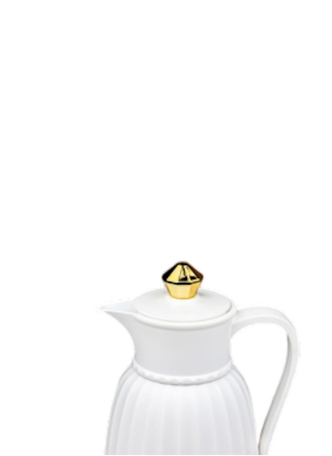 BASURRAH Home Master Tea and Coffee Thermos - 1.0L, White Striped, Keeps Warm for 12 Hours  - Image 4