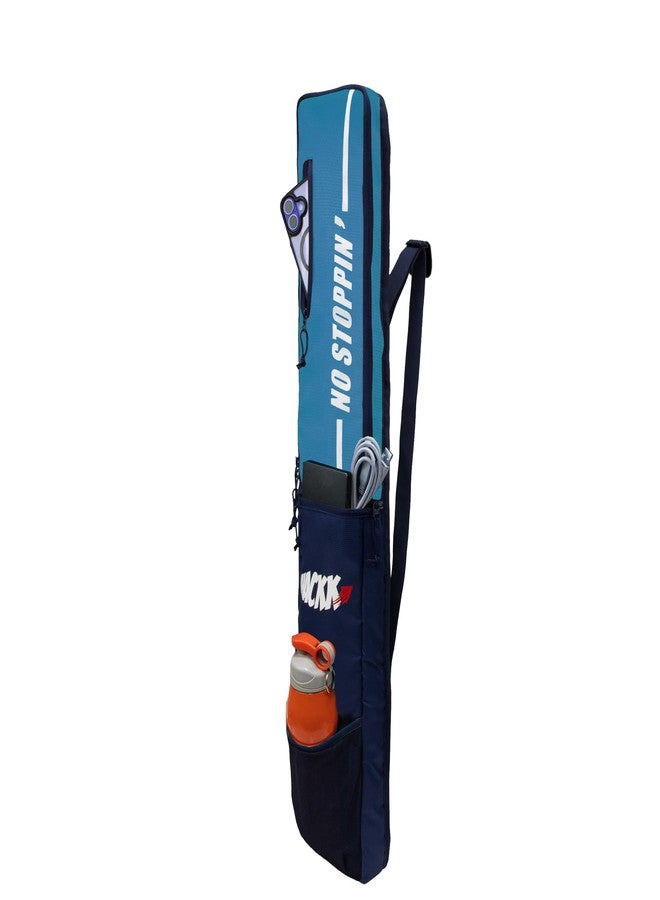WHACKK Hayden Cricket Bat Cover Polyester Material, Premium Full Size Cover for Wooden and Plastic Bats with Heavy Duty Stitched Strap - Made in India (Blue) - Image 4