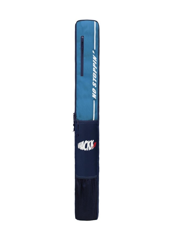WHACKK Hayden Cricket Bat Cover Polyester Material, Premium Full Size Cover for Wooden and Plastic Bats with Heavy Duty Stitched Strap - Made in India (Blue) - Image 1