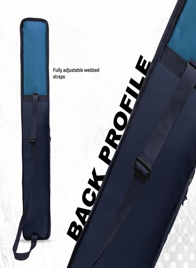WHACKK Hayden Cricket Bat Cover Polyester Material, Premium Full Size Cover for Wooden and Plastic Bats with Heavy Duty Stitched Strap - Made in India (Blue) - Image 2