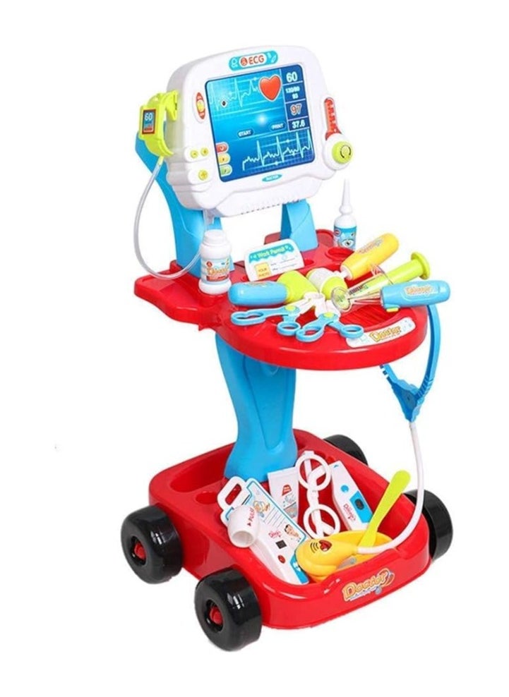 Nano Classic Children Pretend Play Kids Doctor Set with Electric Simulation ECG Medical and Stethoscope and full Mdedical Doctor Kit Toy  - Image 1