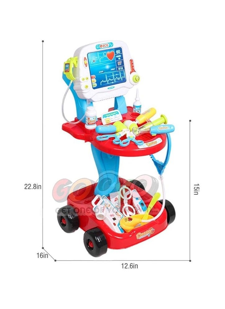 Nano Classic Children Pretend Play Kids Doctor Set with Electric Simulation ECG Medical and Stethoscope and full Mdedical Doctor Kit Toy  - Image 2