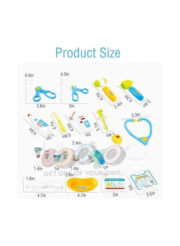 Nano Classic Children Pretend Play Kids Doctor Set with Electric Simulation ECG Medical and Stethoscope and full Mdedical Doctor Kit Toy  - Image 3
