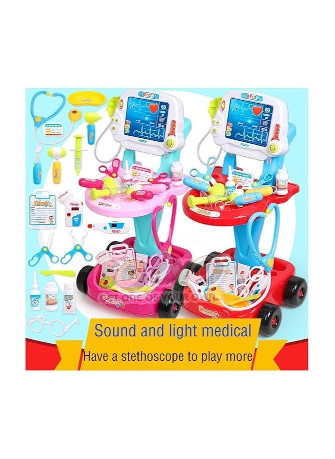 Nano Classic Children Pretend Play Kids Doctor Set with Electric Simulation ECG Medical and Stethoscope and full Mdedical Doctor Kit Toy  - Image 5