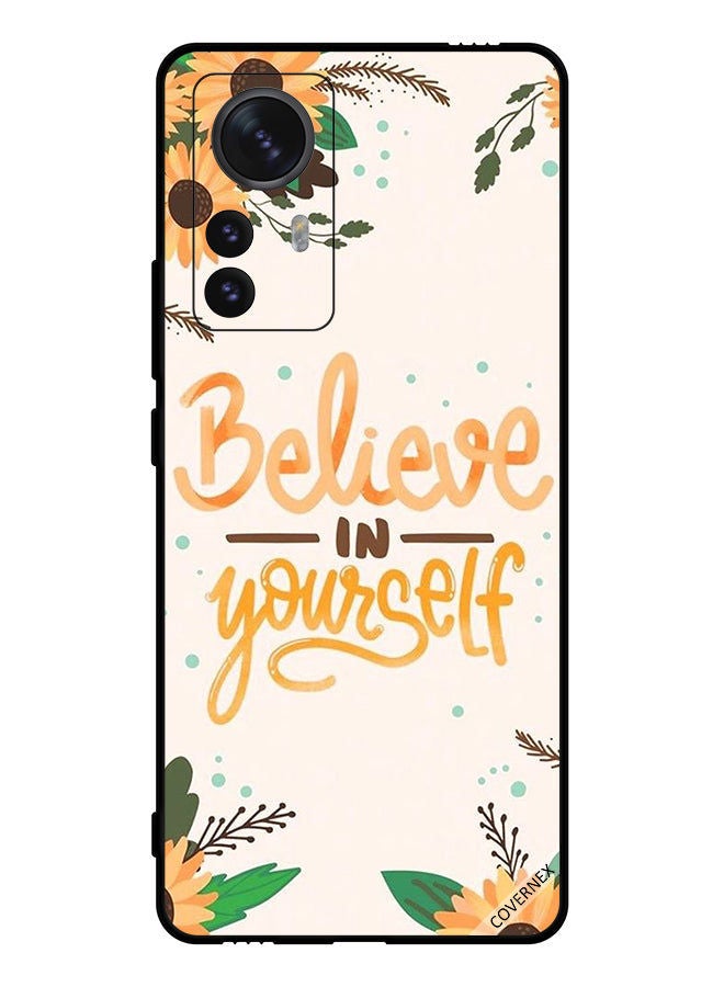 Covernex Protective Case Cover For Xiaomi 12 Pro Believe In Yourself Sun Flowers - Image 1