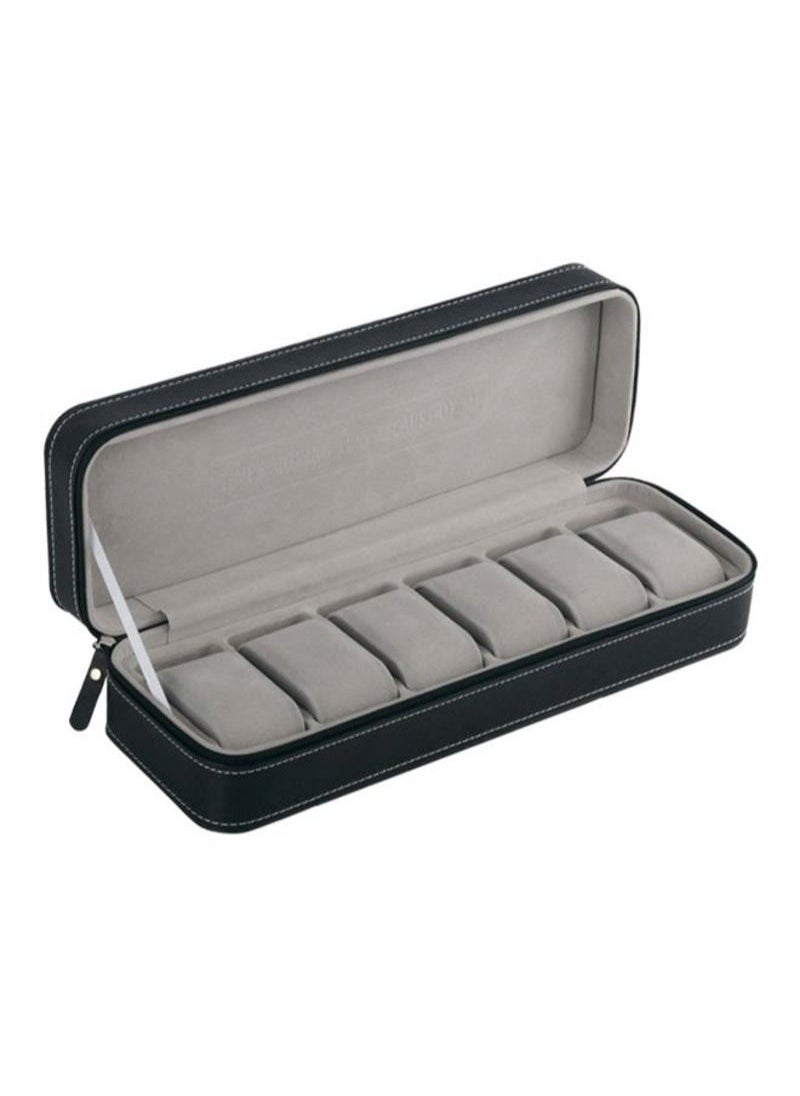 Generic - 6-Slot PU Leather Watch Organizer 1619 - Image 1