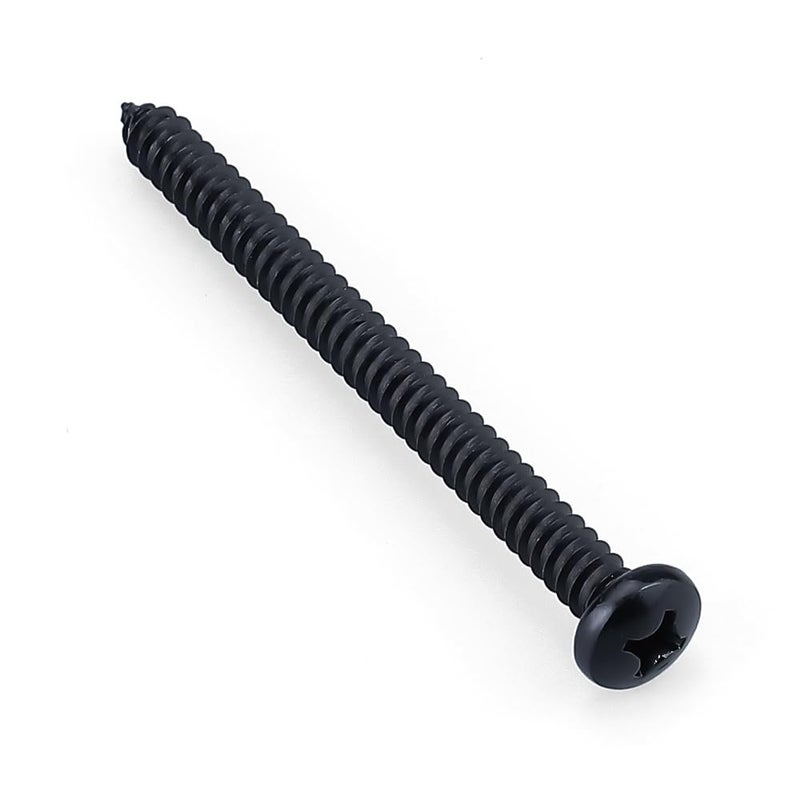 Glvaner #14 x 2-1/2 inch Phillips Pan Head Self Tapping Screws for Wood, Black Coated, 304 Stainless Steel 18-8, Round Head Sheet Metal Tek Screws, 20 pcs - Image 5