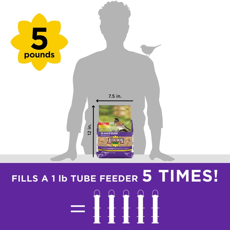 Audubon Park 12228 No-Waste Blend Wild Bird Food, 5-Pound - Image 3