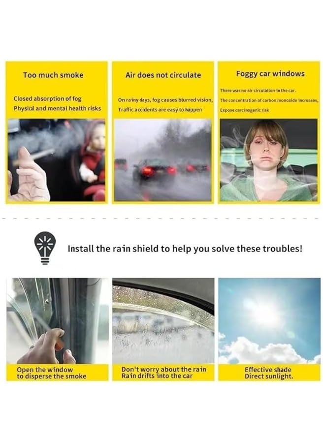 Topleo Window Visors Rain Guards for Jetour T2 2023 2024 2025, Glass Deflectors for Jetour Traveler Accessories Vent Window Out-Channel Extra Durable 6PCS - Image 3