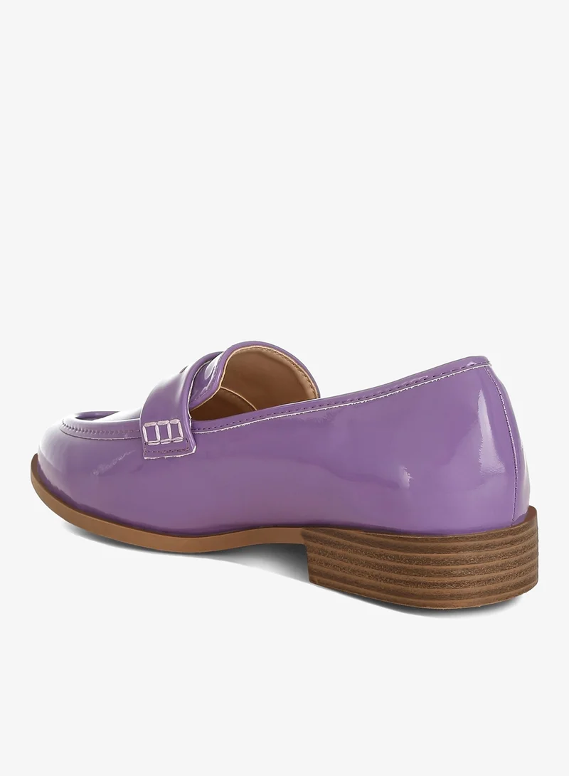 London Rag Lilac Penny Strap Detail Loafers in Lilac for Women | Best Price UAE