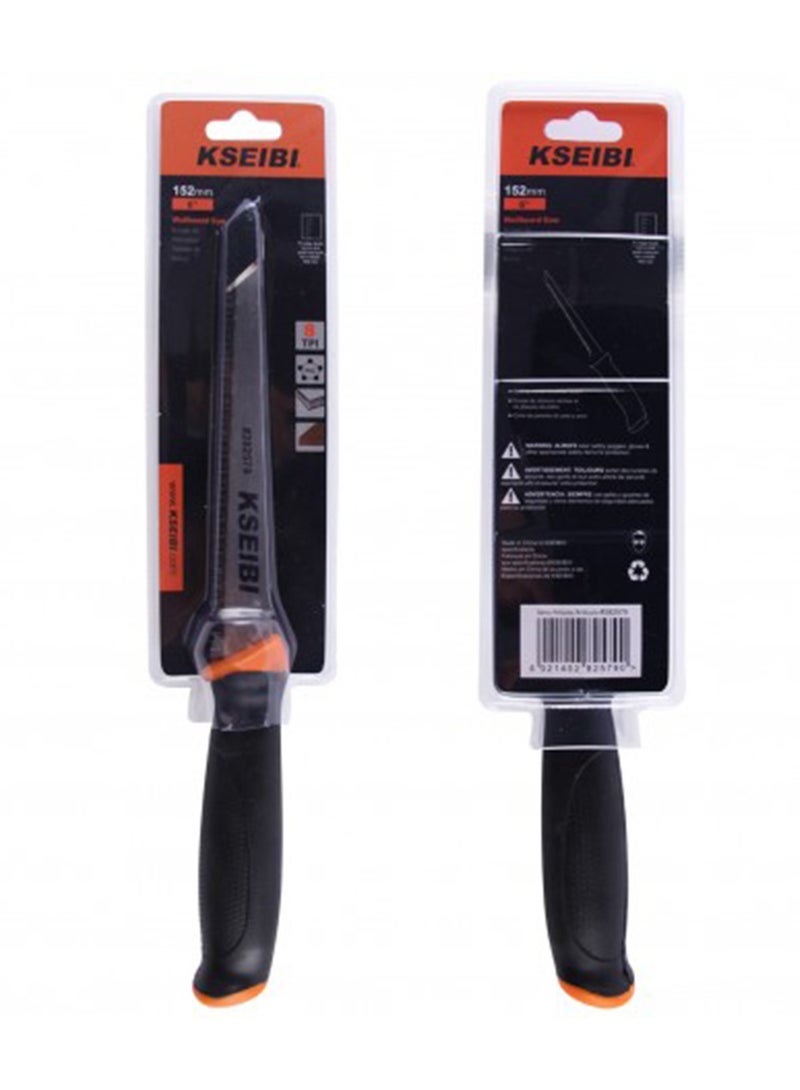 Wallboard Saw 150mm, Keyhole Saw with Soft Grip Handle, Sheetrock Saw, Wallboard Saw with 7TPI  blade, Hand Saw for Drywall, Wallboard, Plywood, PVC, Sheetrock and Plasterboard.