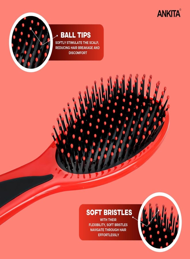 ANKITA Hair Brush with Nylon Bristle, All-Purpose (AP-120) by Chhavi Creation, Multicolor - Image 3