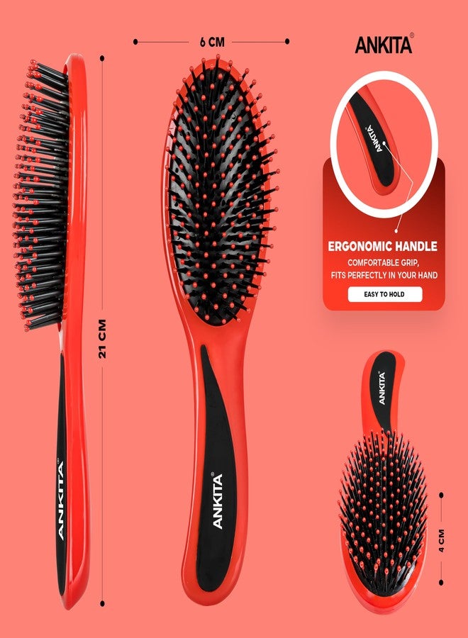 ANKITA Hair Brush with Nylon Bristle, All-Purpose (AP-120) by Chhavi Creation, Multicolor - Image 2