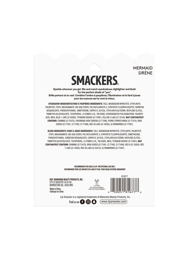 Lip Smacker Lip Smacker Sparkle & Shine Eyeshadow Makeup Palette, Mermaid Palette Shimmer | Christmas Make Up Collection | Holiday Present | Gift for Girls  - Image 4