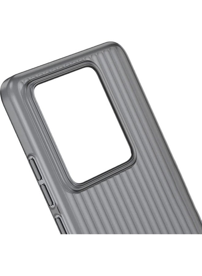 KMaxAI Ultra-Thin Matte Case For Realme Gt7 Pro, Full Coverage Lens Protection, Anti-Slip, Semi-Transparent, Simple And Heat Dissipating Case, Corrugated Pattern - Transparent Black - Image 1