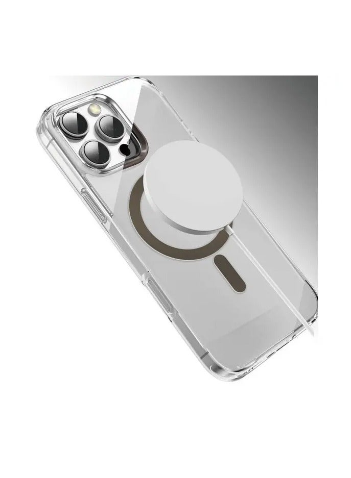 GREEN LION iPhone 16 Pro Max Matte MagSafe Case / Anti Fingerprint / Anti Scratch / Anti Yellowing / Daily Protection / Precise Cutouts / HD Clarity / MagSafe Compatible/ Camera Protection / Drop Protection / Maximum Protection / Matte Shield / 360°Comprehensive Protection / Crystal Clear - Titanium - Image 5
