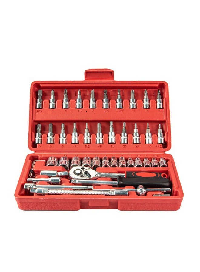SenRan 46-Piece Compact And Convenient Quick RatchetSleeve Auto Repair Tool Set - Image 1