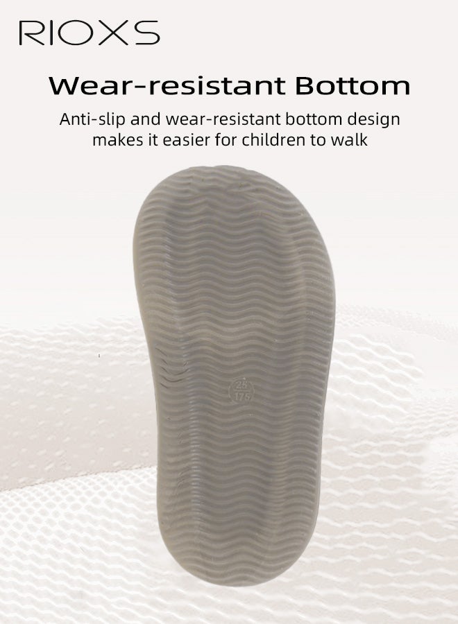 ريوكس أحذية مشي للأولاد، حذاء أطفال حافي القدمين مضاد للانزلاق، أحذية رياضية خفيفة الوزن للأولاد الصغار، أحذية رياضية رياضية مضادة للتصادم بأصابع مستديرة، حذاء رياضي كلاسيكي للأطفال الصغار الذين يمارسون الجري والارتداء اليومي، رمادي - Image 3