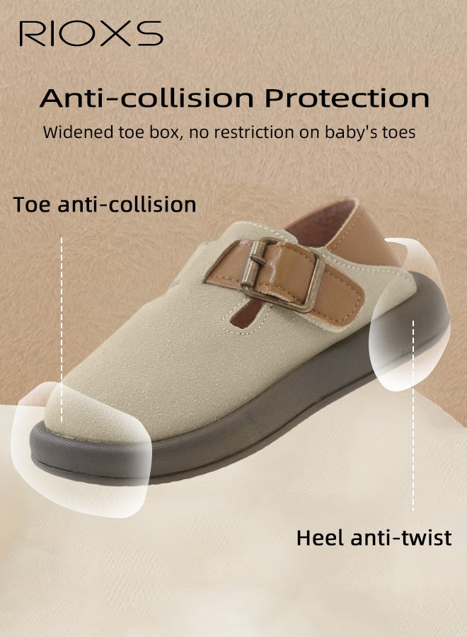 ريوكس أحذية مشي للأولاد، حذاء أطفال حافي القدمين مضاد للانزلاق، أحذية رياضية خفيفة الوزن للأولاد الصغار، أحذية رياضية رياضية مضادة للتصادم بأصابع مستديرة، حذاء رياضي كلاسيكي للأطفال الصغار الذين يمارسون الجري والارتداء اليومي، رمادي - Image 2