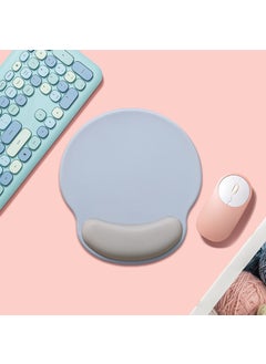 Ergonomic Thick Silicone Wrist Rest Mouse PadNon-slip Pu bottom-haze Blue Non-slip Pu bottom-haze Blue