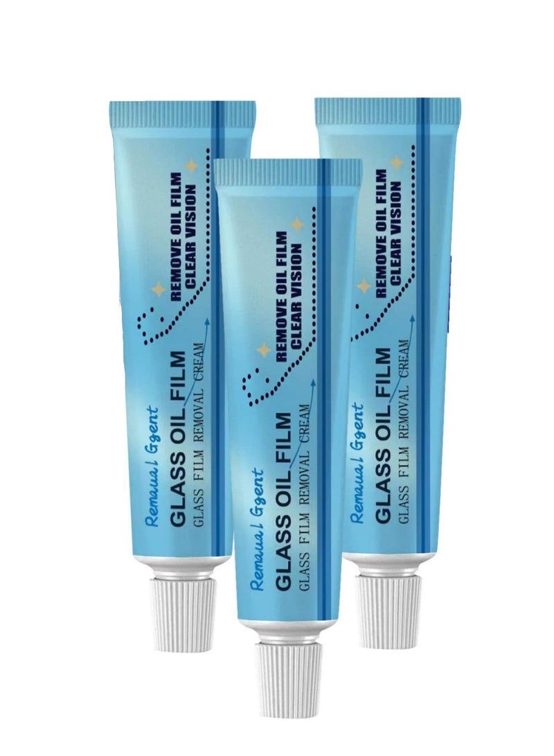 Excefore Car Glass Oil Film Cleaner Glass Film Removal Cream Car Windshield Oil Film Cleaner Glass Stripper Water Spot Remover with Sponge and Towel for Car Home Bathroom Glass - Image 1