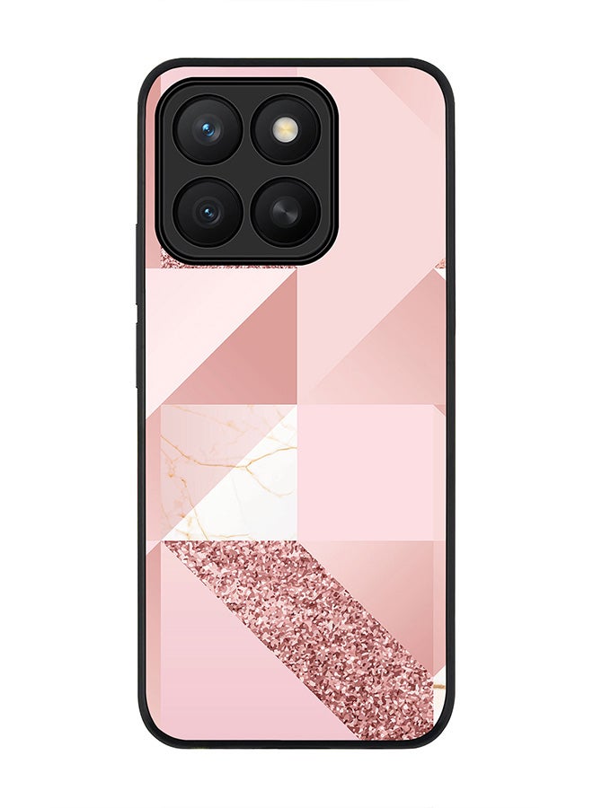 Stylizedd For Honor X8c Case,Slim fit Camera Protection, Shockproof Thin Phone cover  - Marble Pink Geometric