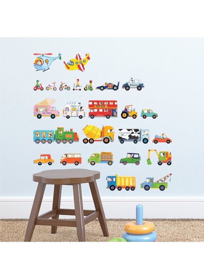Decowall Ds8015 The Transports Kids Wall Stickers Wall Decals Peel And Stick Removable Wall Stickers For Kids Nursery Bedroom Living Room (Small) D?Cor - Image 2