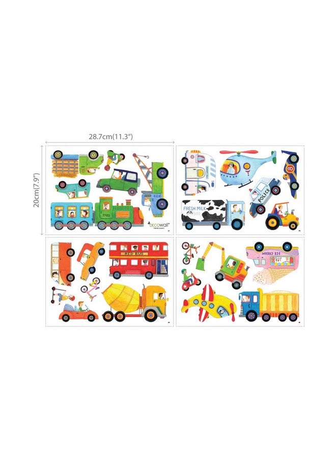Decowall Ds8015 The Transports Kids Wall Stickers Wall Decals Peel And Stick Removable Wall Stickers For Kids Nursery Bedroom Living Room (Small) D?Cor - Image 5