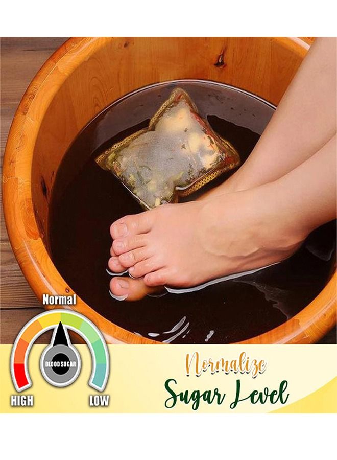 EELHOE 10 Pcs Leg Slimming Foot Bath Mild Herbal Formula And Stimulates Detoxification Wormwood Ginger Foot Soak Foot Reflexology Spa Relax Massage Chinese Herbal Formula For All Ages - Image 4